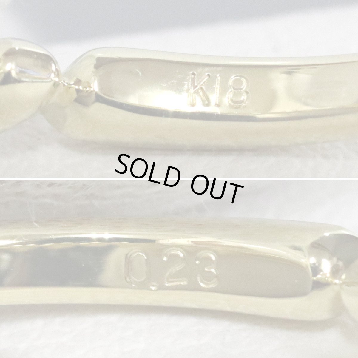 画像7: K18ゴールデンパールダイヤモンドリング D0.23 5.4g #9.5 (7)