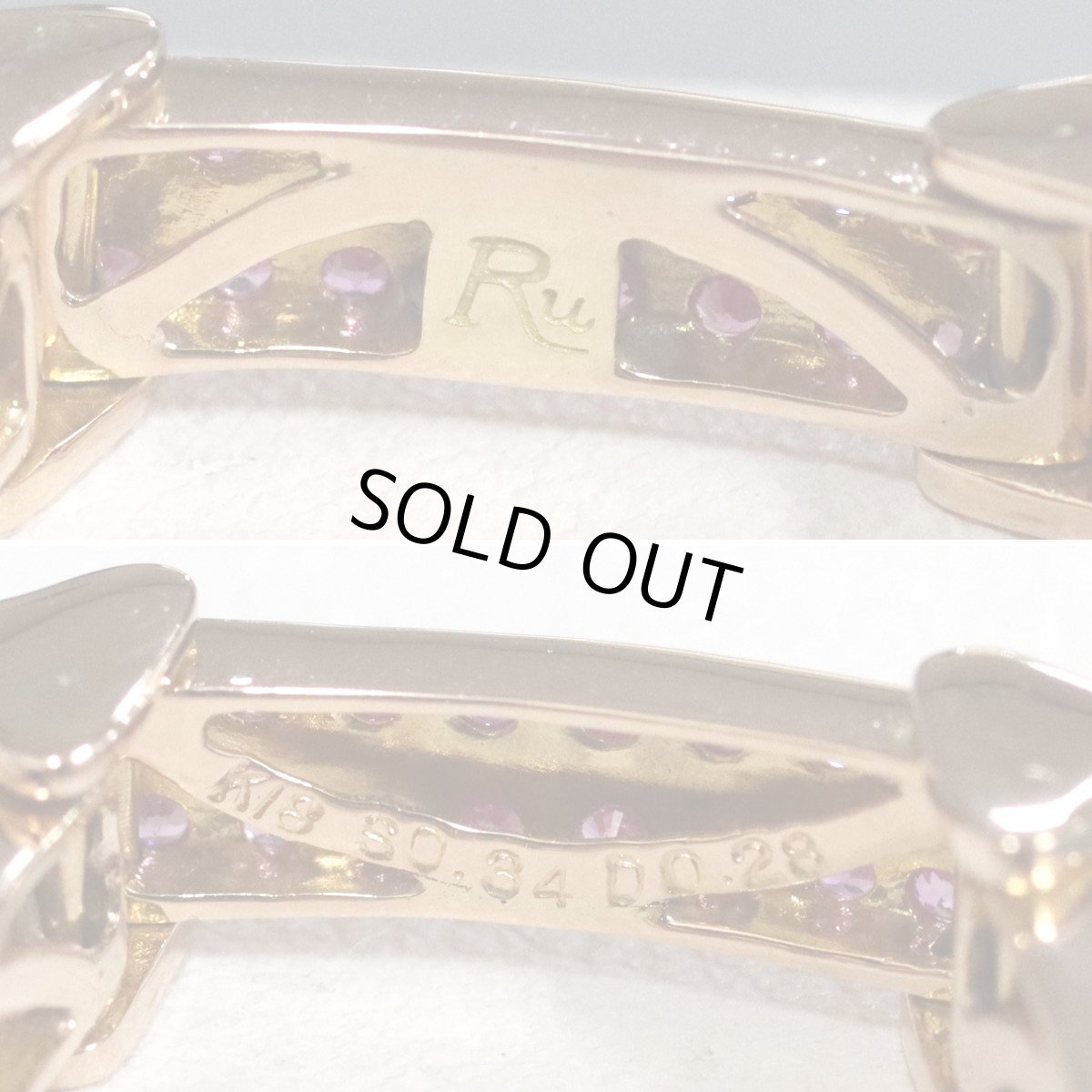 画像8: K18PGピンクサファイアダイヤモンドペンダントトップ PS0.34 D0.28 4.5g (8)