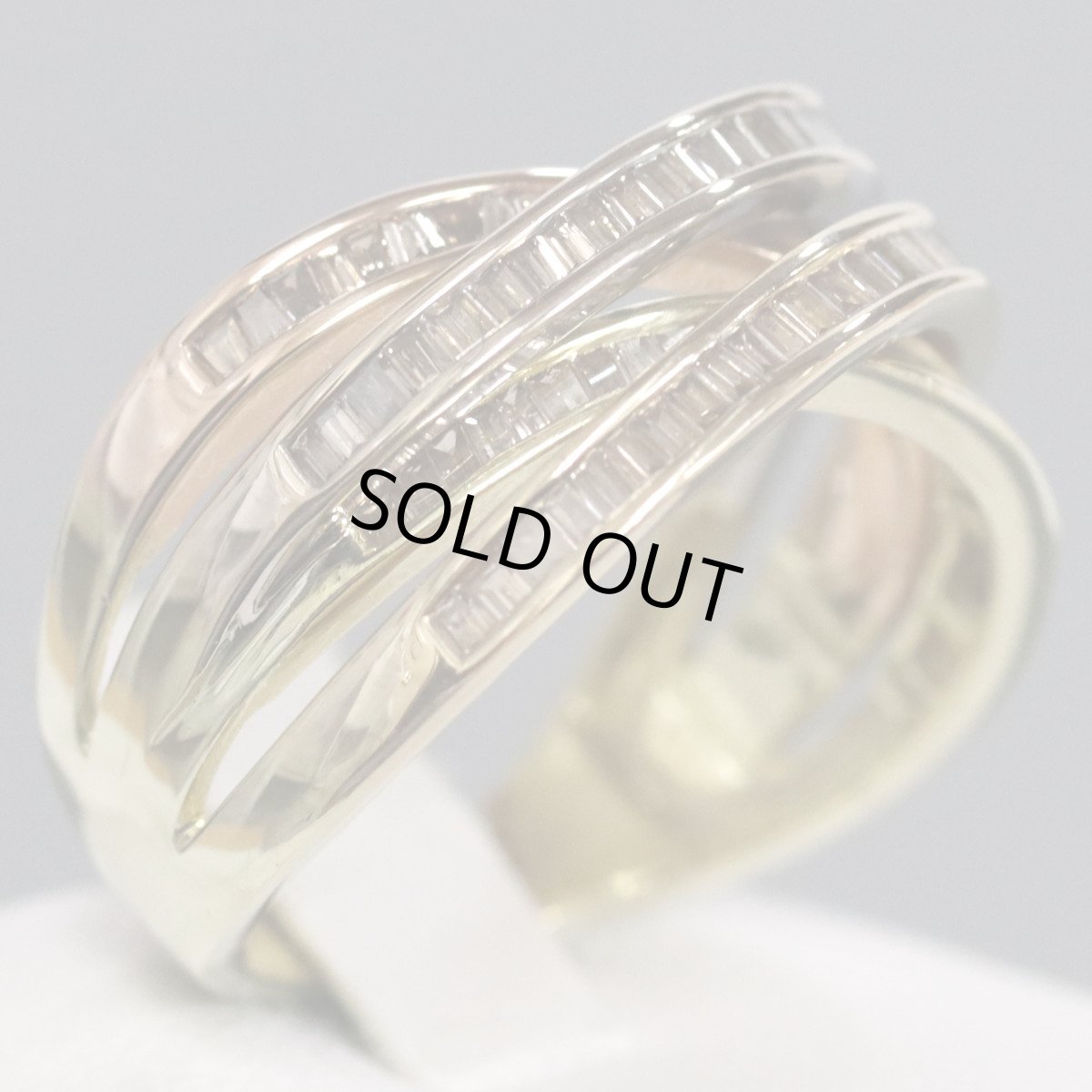 画像1: K18テーパーブラウンダイヤモンドリング D0.80 6.8g #15 (1)