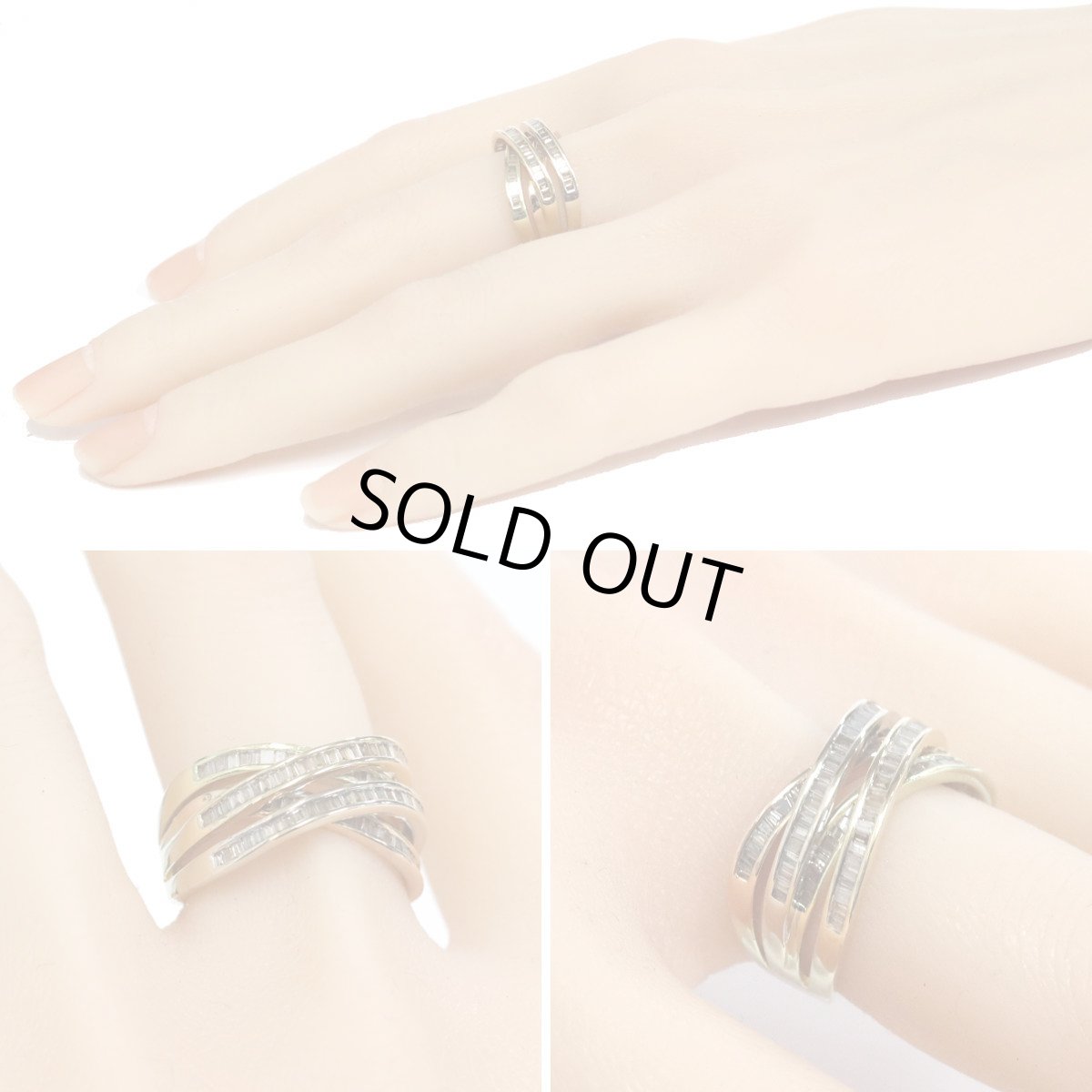 画像10: K18テーパーブラウンダイヤモンドリング D0.80 6.8g #15 (10)