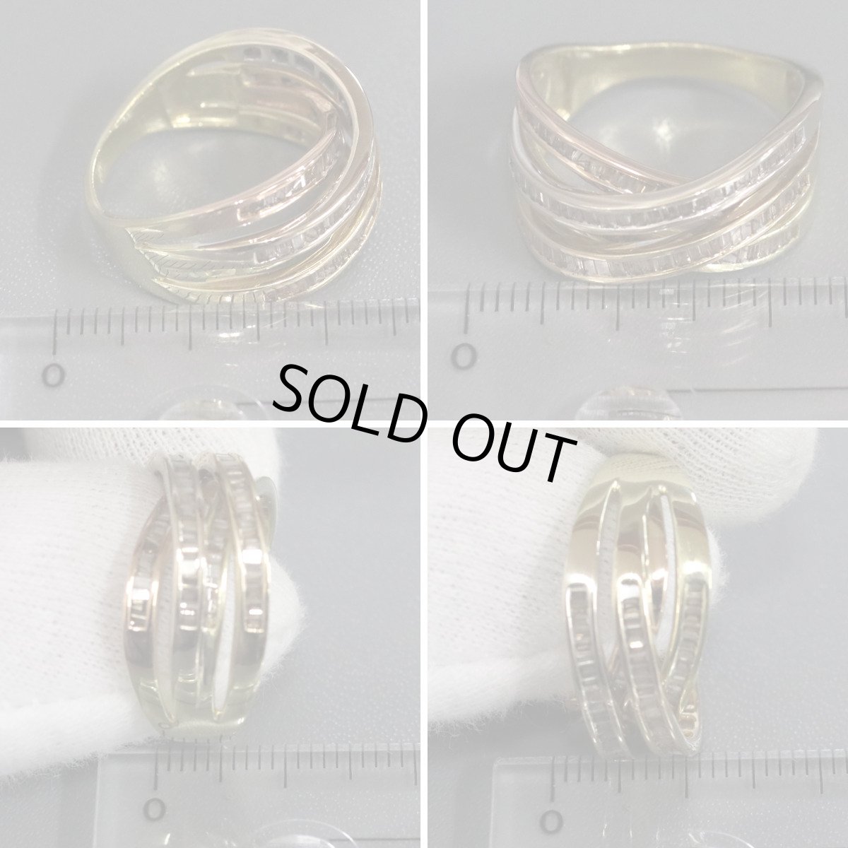 画像9: K18テーパーブラウンダイヤモンドリング D0.80 6.8g #15 (9)