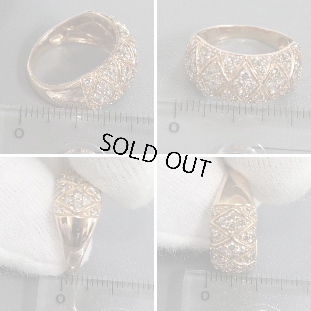 画像9: K18PGブラウンダイヤモンドリング D1.00 4.9g #11 (9)