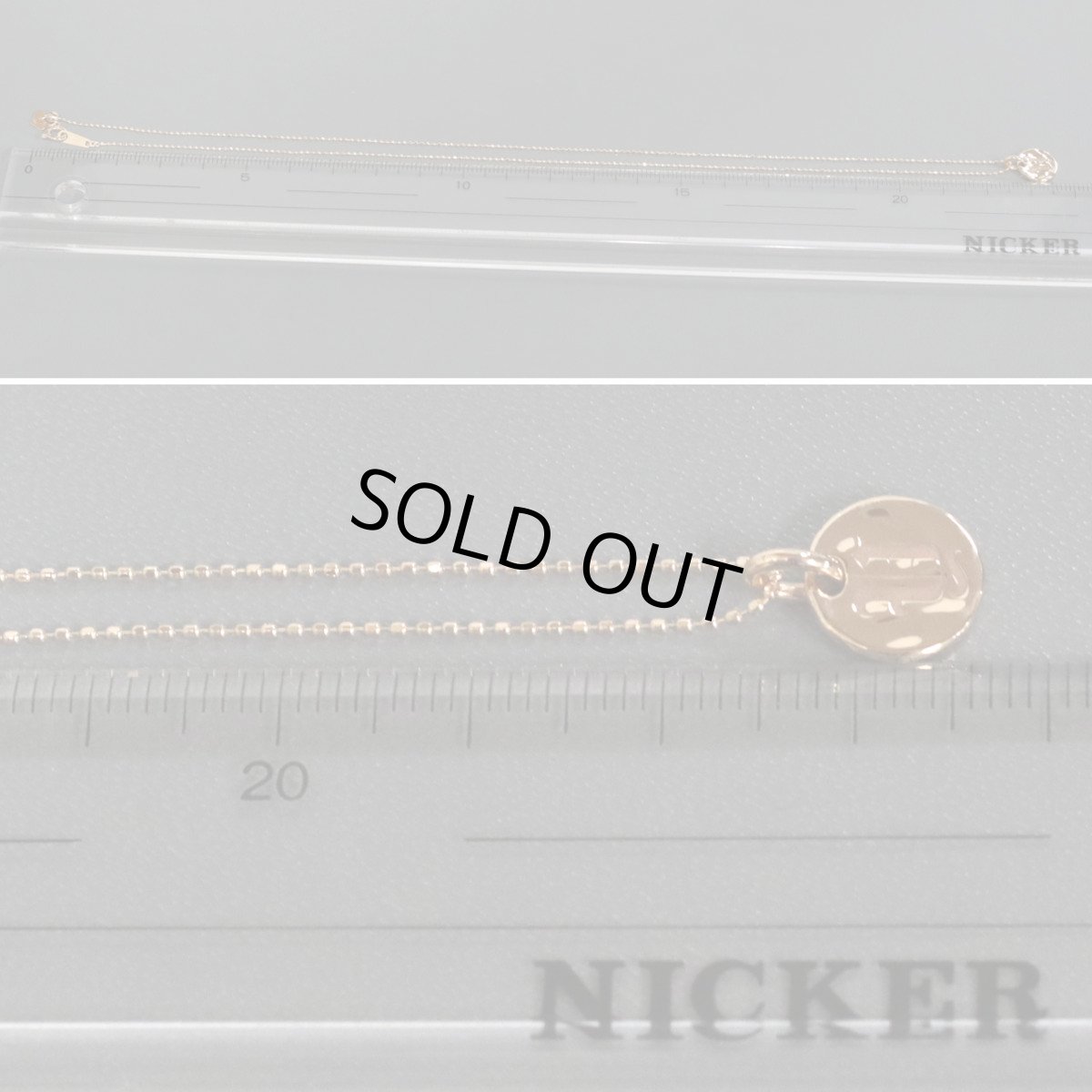 画像9: K18PGイニシャルコインペンダント Y 2.7g (9)