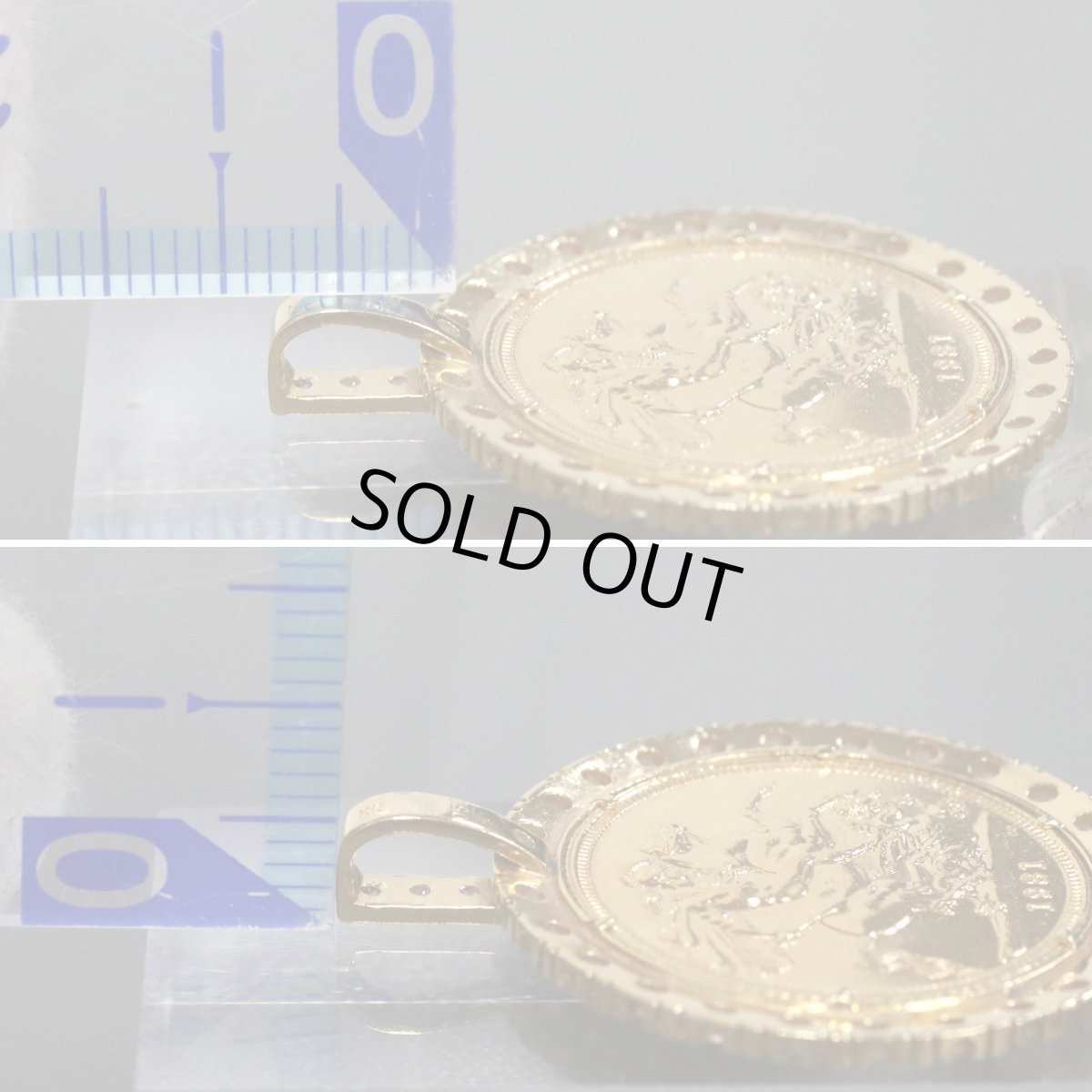 画像6: K22/K18ペンダントトップ D0.52 12.5g (6)