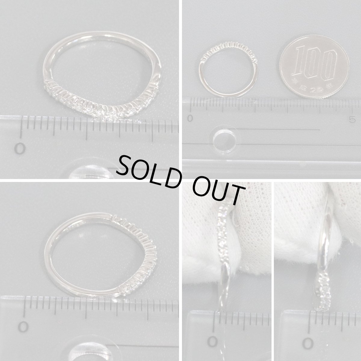 画像8: ヨンドシー Pt950ダイヤモンドリング 2.2g #8.5 (8)