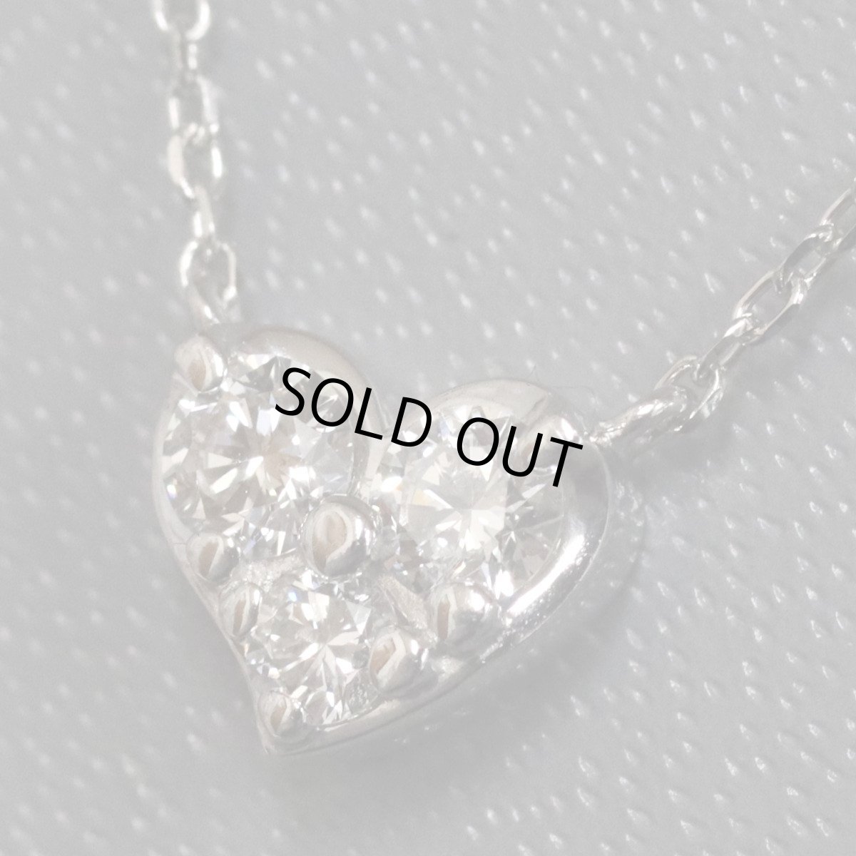 画像2: ヨンドシー Pt850ダイヤモンドネックレス ハートモチーフ D0.250 2.8g (2)