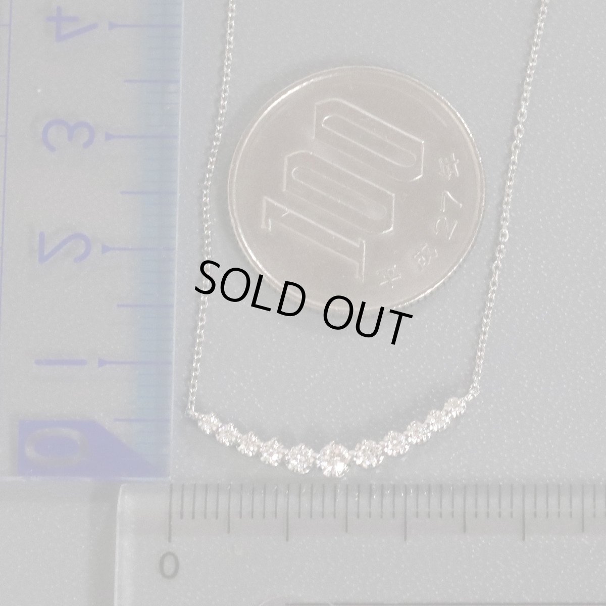 画像9: ヨンドシー Pt850ダイヤモンドネックレス 2.7g プラチナ (9)