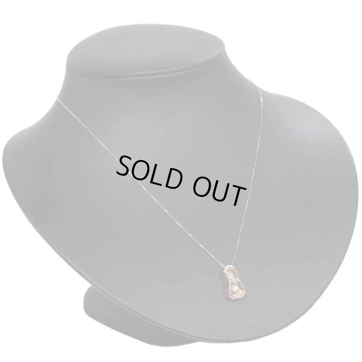 画像6: K18PGダイヤモンドネックレス D0.23 3.1g AJ付44cm 鑑別書 (6)