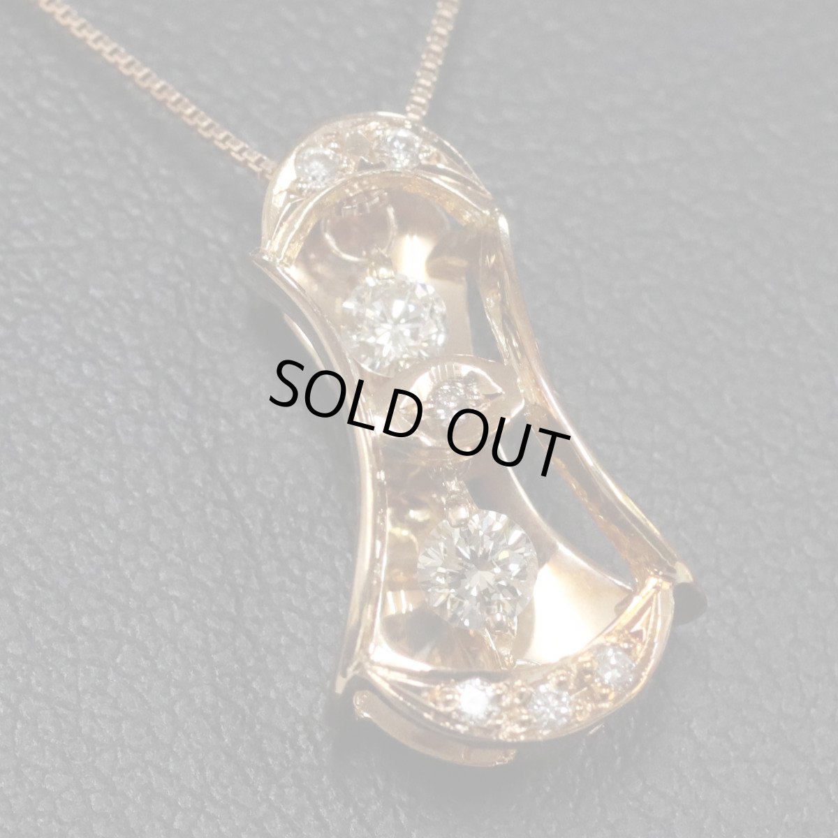 画像7: K18PGダイヤモンドネックレス D0.23 3.1g AJ付44cm 鑑別書 (7)