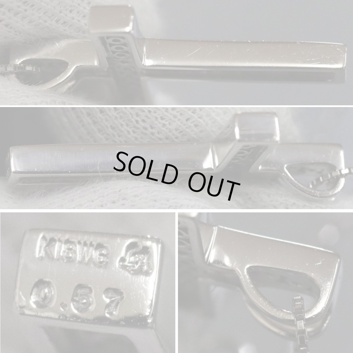 画像4: K18WGブラックダイヤモンドペンダント クロスモチーフ BkD0.57 5.5g (4)