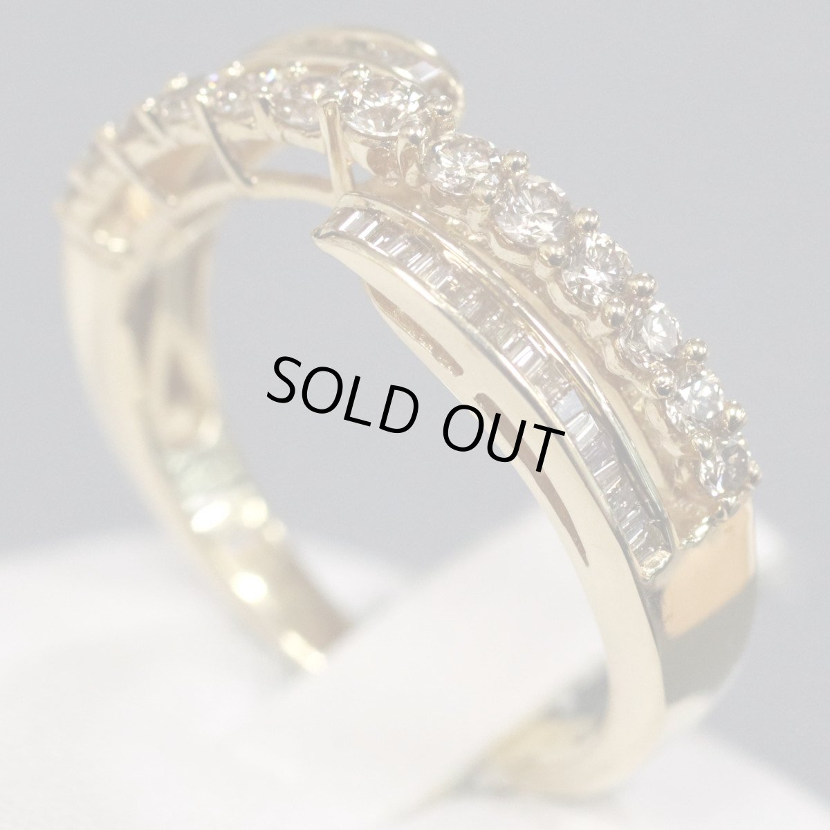 画像2: K18ブラウンダイヤモンドリング D0.60 3.9g #15 (2)