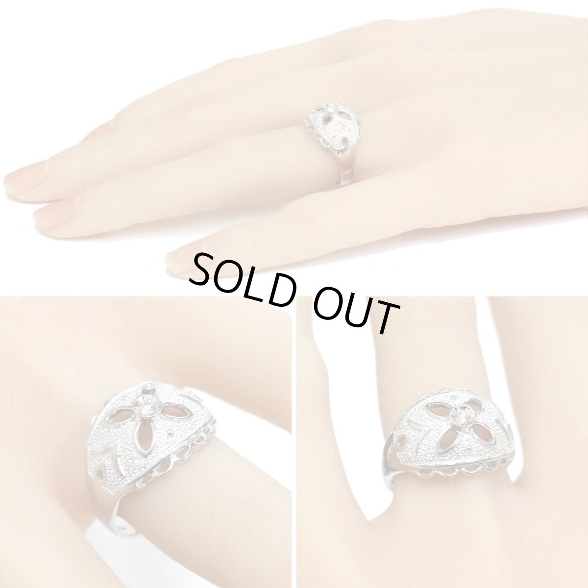 画像10: 奥井 泰子 Pt900ダイヤモンドリング D0.05 6.1g #14 (10)