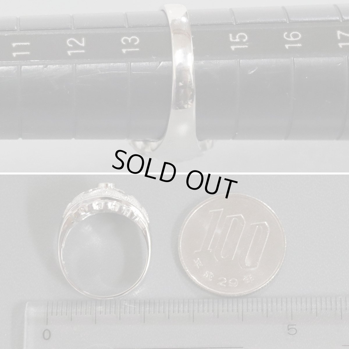 画像8: 奥井 泰子 Pt900ダイヤモンドリング D0.05 6.1g #14 (8)