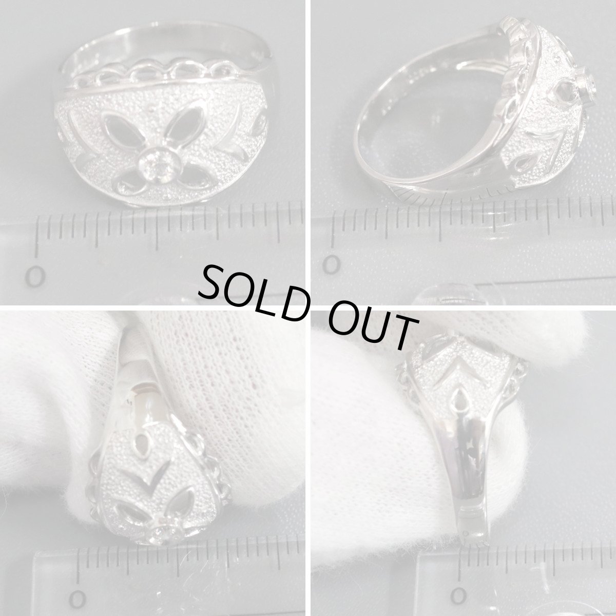 画像9: 奥井 泰子 Pt900ダイヤモンドリング D0.05 6.1g #14 (9)