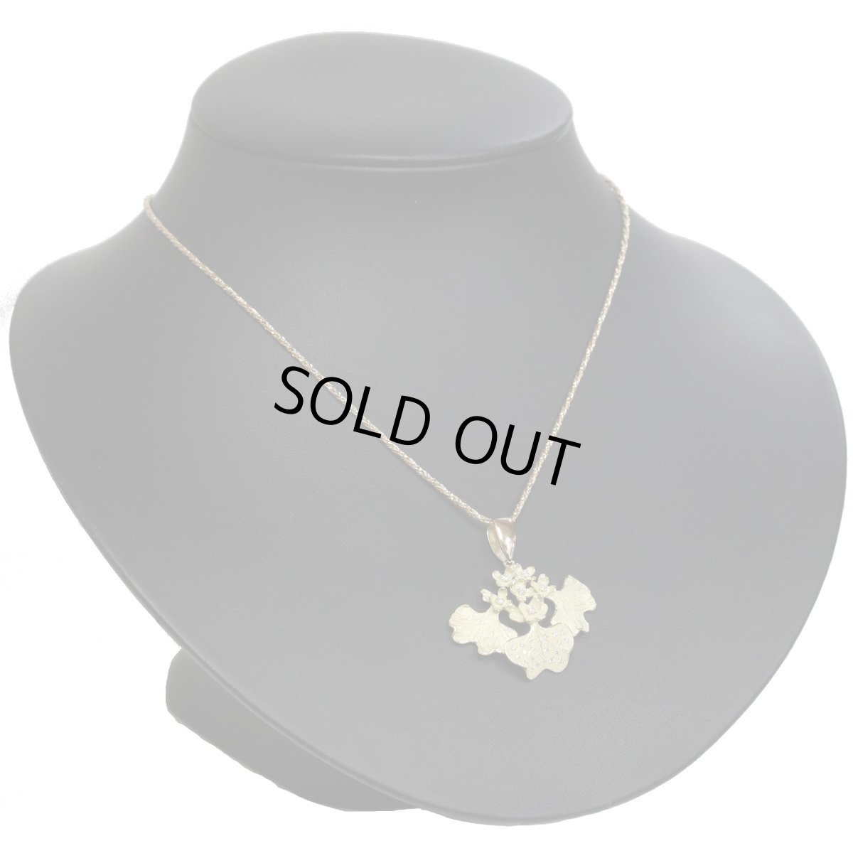 画像6: AKコレクション 750ダイヤモンドペンダント リーフモチーフ D0.27 9.2g 40cm (6)