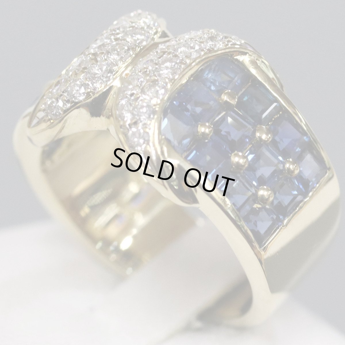 画像2: LARRY 750サファイアダイヤモンドリング 11.1g #12 (2)