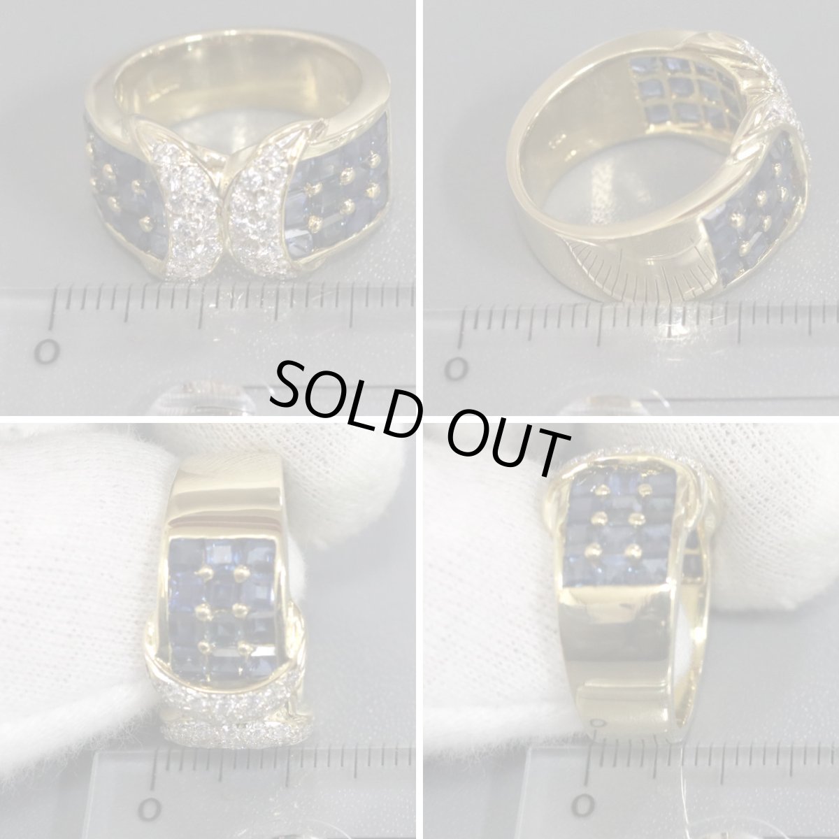 画像8: LARRY 750サファイアダイヤモンドリング 11.1g #12 (8)