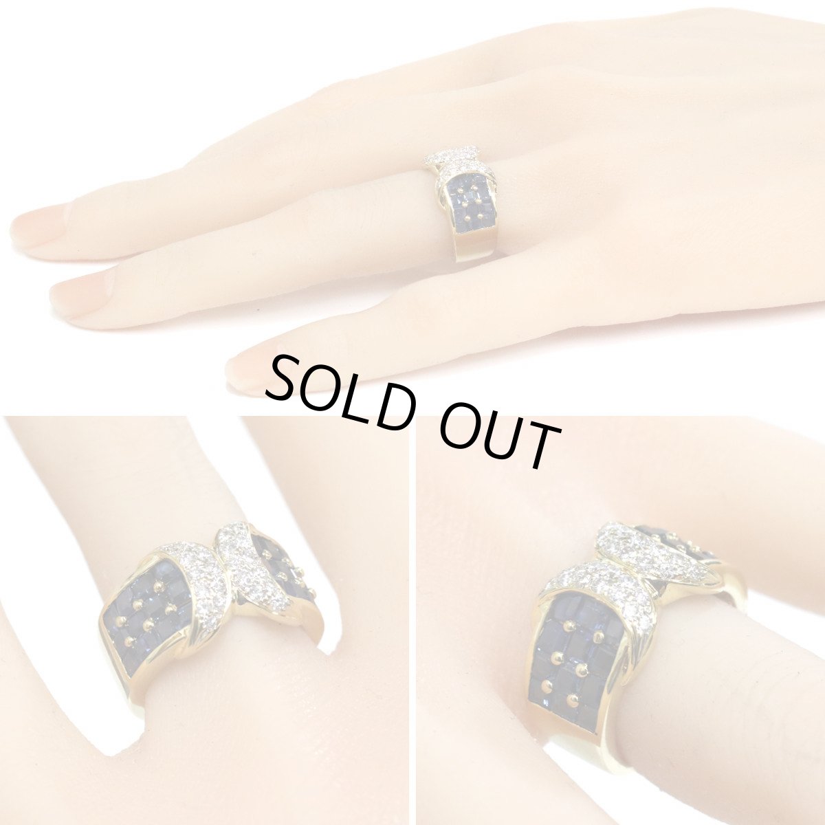 画像9: LARRY 750サファイアダイヤモンドリング 11.1g #12 (9)