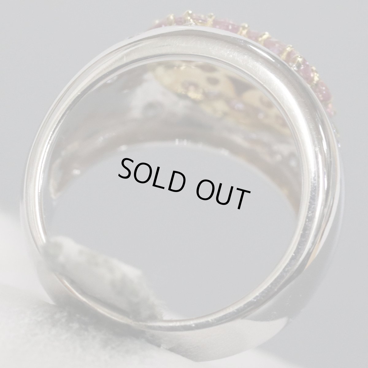 画像5: ポンテヴェキオ 750ピンクサファイアルビーダイヤモンドリング キャットモチーフ PS1.23 R0.03 D0.20 11.5g #13 (5)