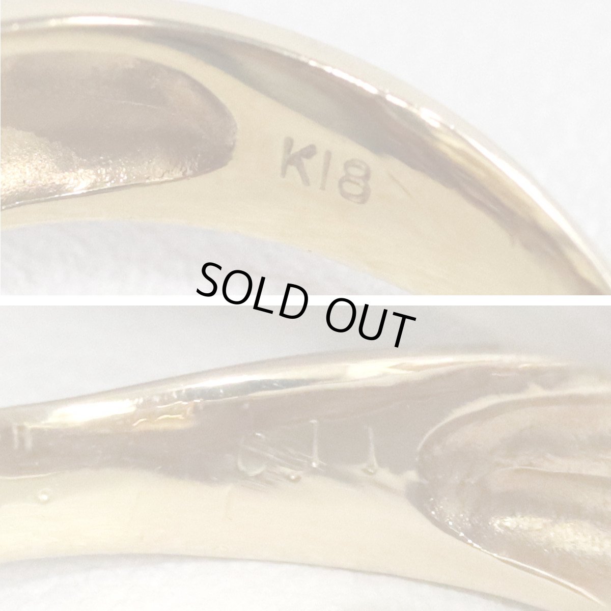 画像7: K18ゴールデンパールダイヤモンドリング D0.11 9.8g #7 (7)