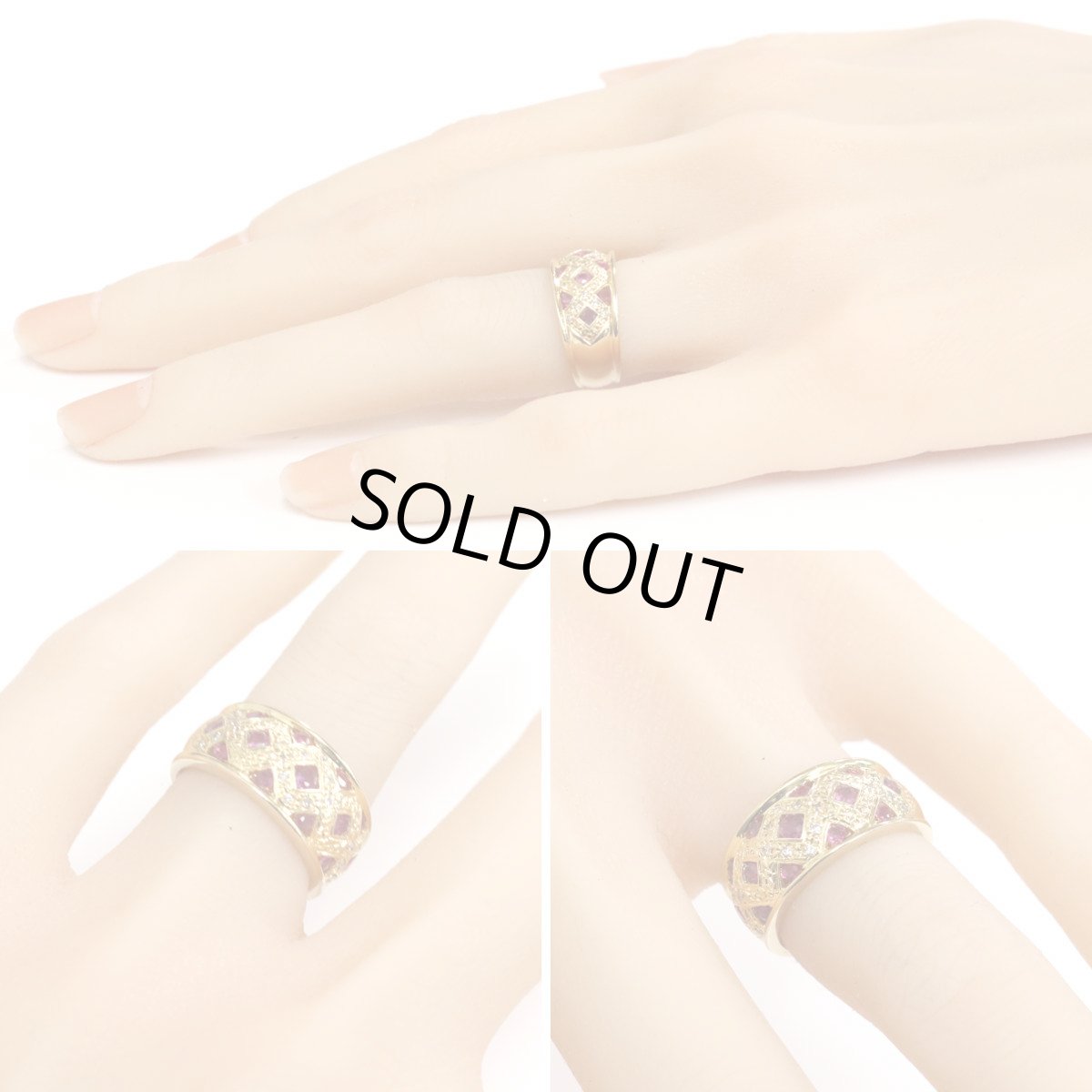 画像10: K18ルビーダイヤモンドリング R0.53 D0.09 6.1g #9 (10)