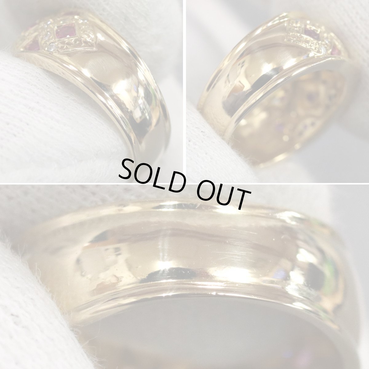 画像5: K18ルビーダイヤモンドリング R0.53 D0.09 6.1g #9 (5)