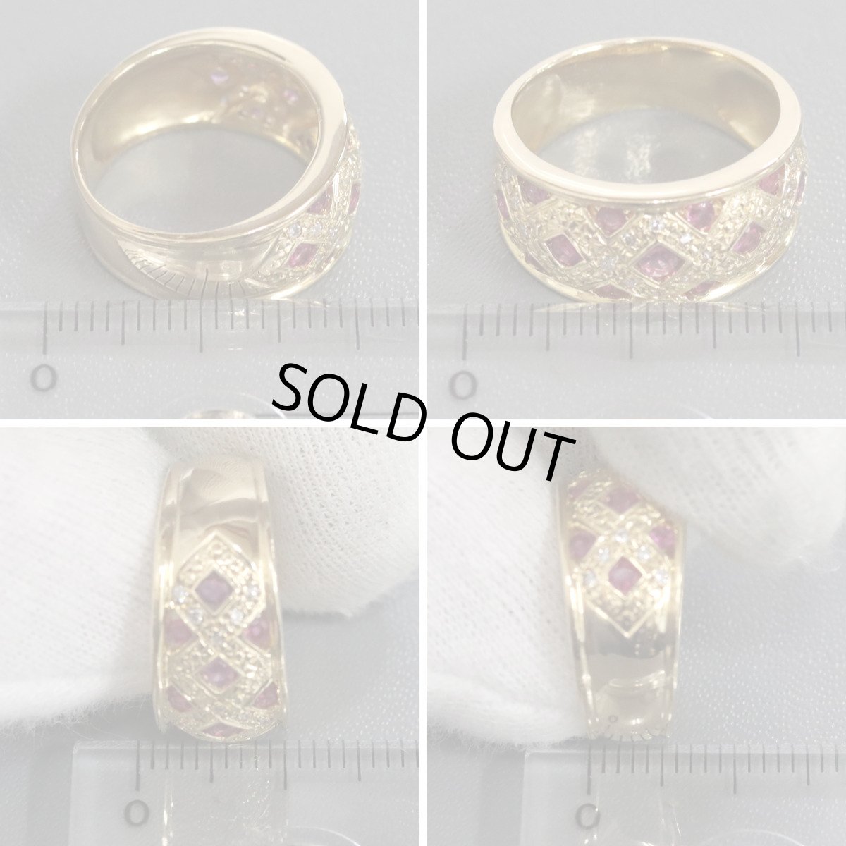 画像9: K18ルビーダイヤモンドリング R0.53 D0.09 6.1g #9 (9)