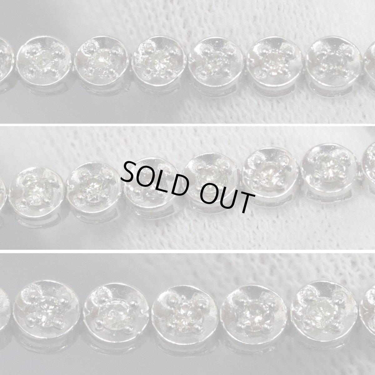 画像2: K18WGテニスブレスレット ダイヤモンド D1.00 5.8g (2)