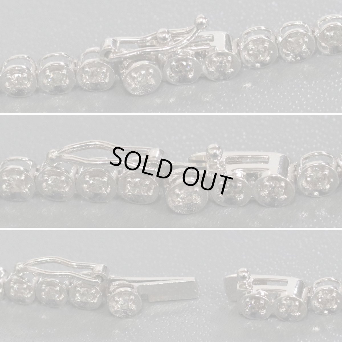 画像3: K18WGテニスブレスレット ダイヤモンド D1.00 5.8g (3)