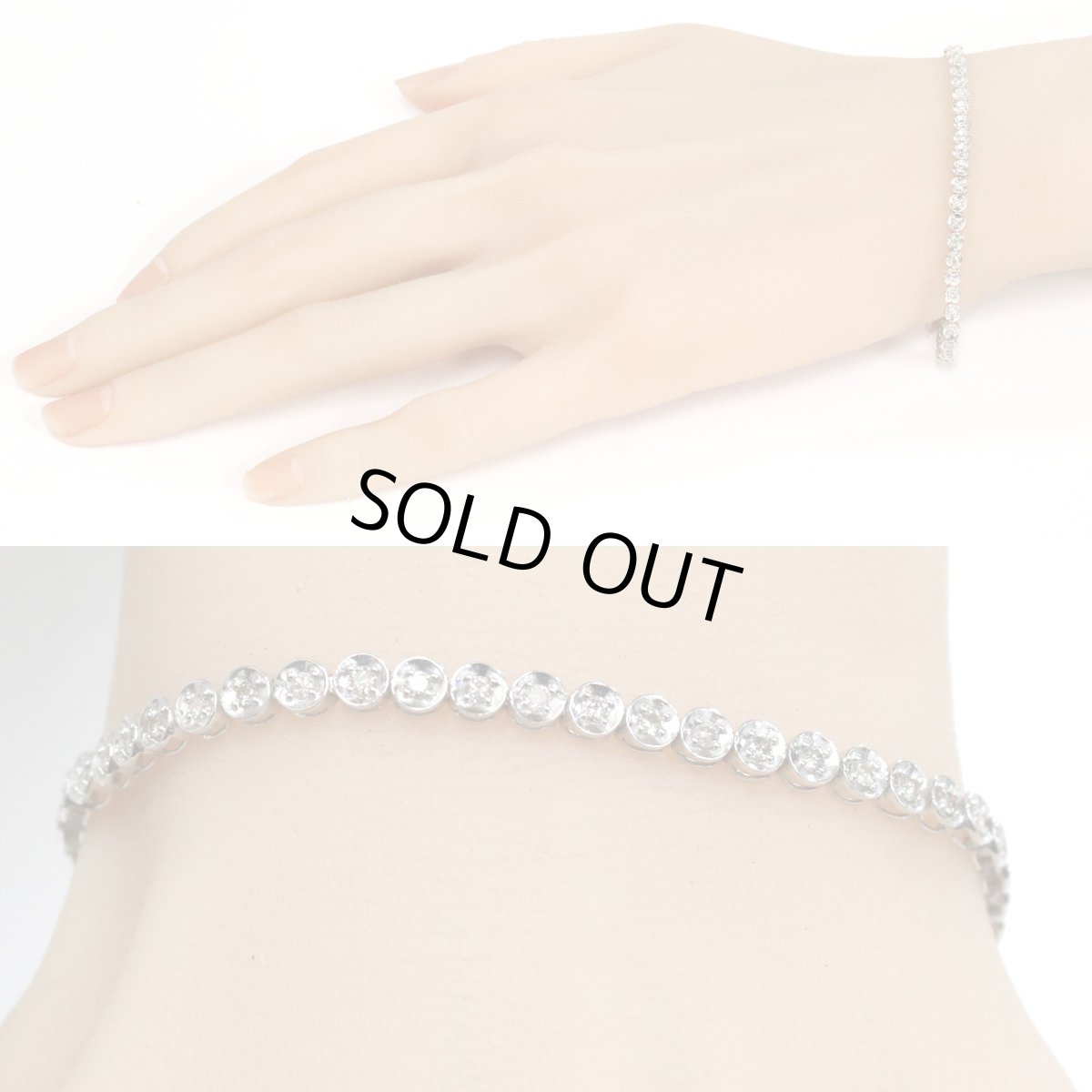 画像8: K18WGテニスブレスレット ダイヤモンド D1.00 5.8g (8)