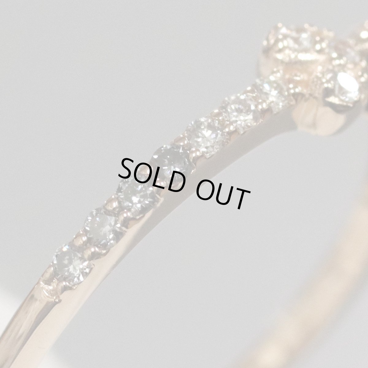 画像3: K18PGダイヤモンドリング リボンモチーフ D0.20 2.0g #14 (3)