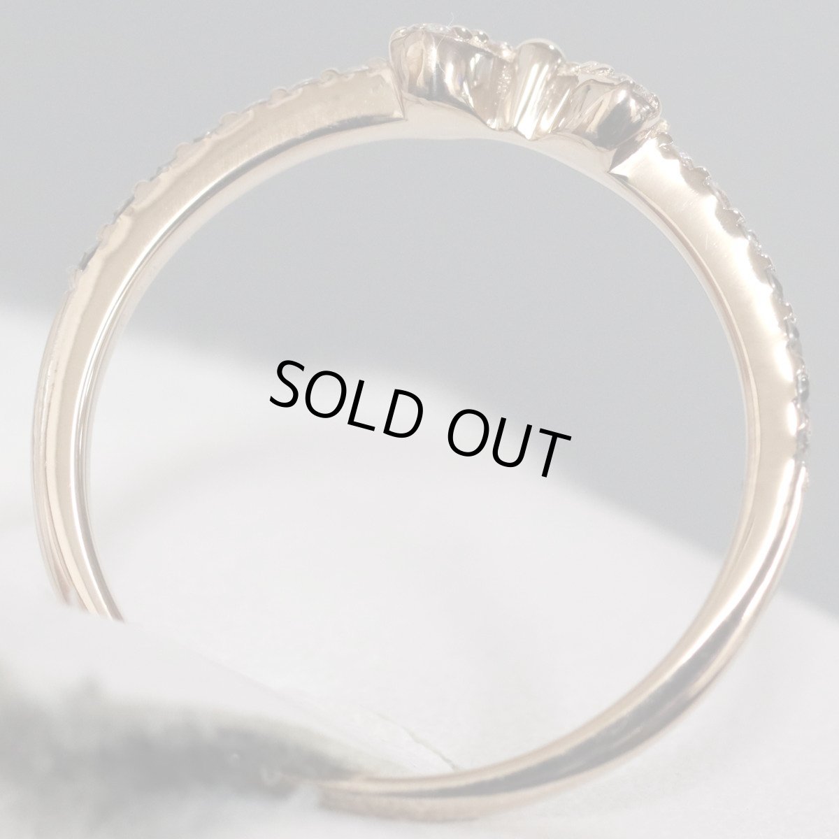 画像5: K18PGダイヤモンドリング リボンモチーフ D0.20 2.0g #14 (5)