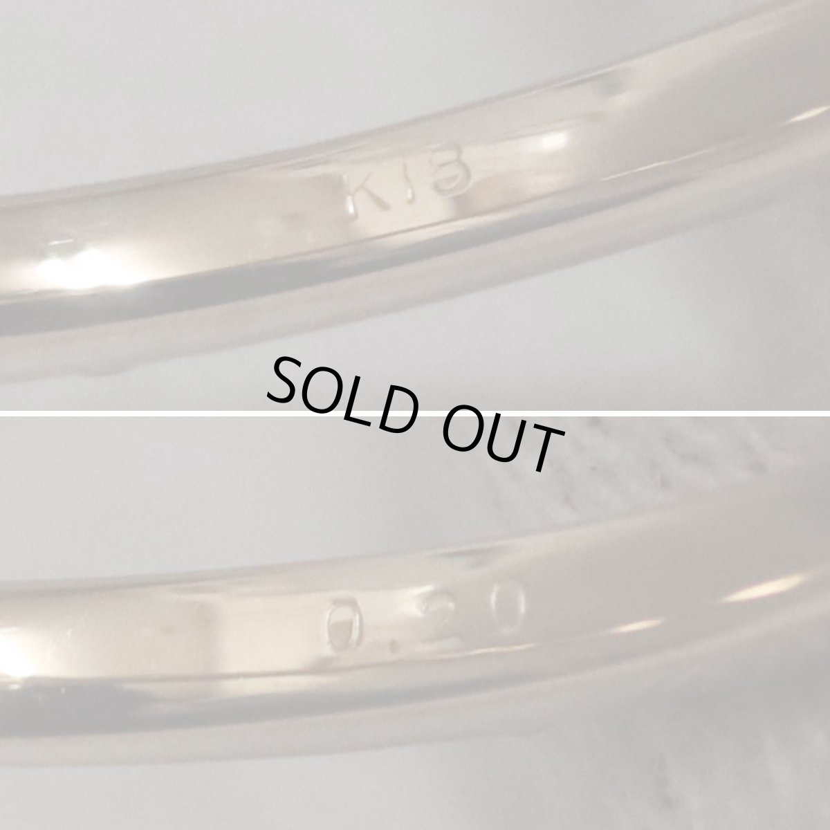 画像7: K18PGダイヤモンドリング リボンモチーフ D0.20 2.0g #14 (7)