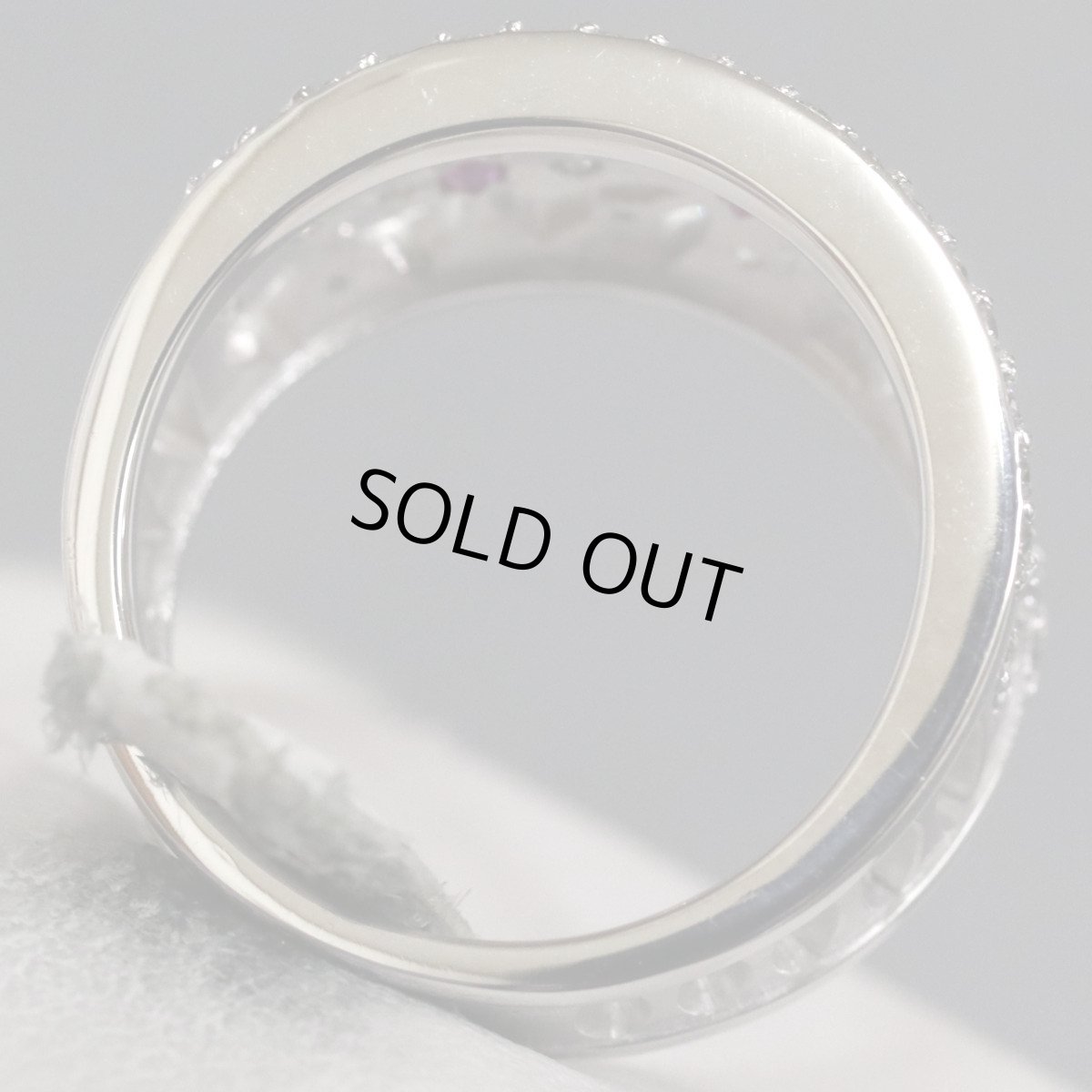 画像5: K18WGルビーダイヤモンドリング R0.14 D0.40 7.0g ＃11 ホワイトゴールド (5)