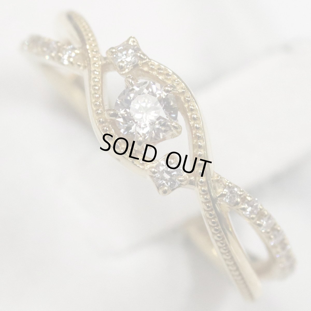 画像4: ウィッシュアポンアスター K18ダイヤモンドリング D0.13 D0.09 #11 (4)