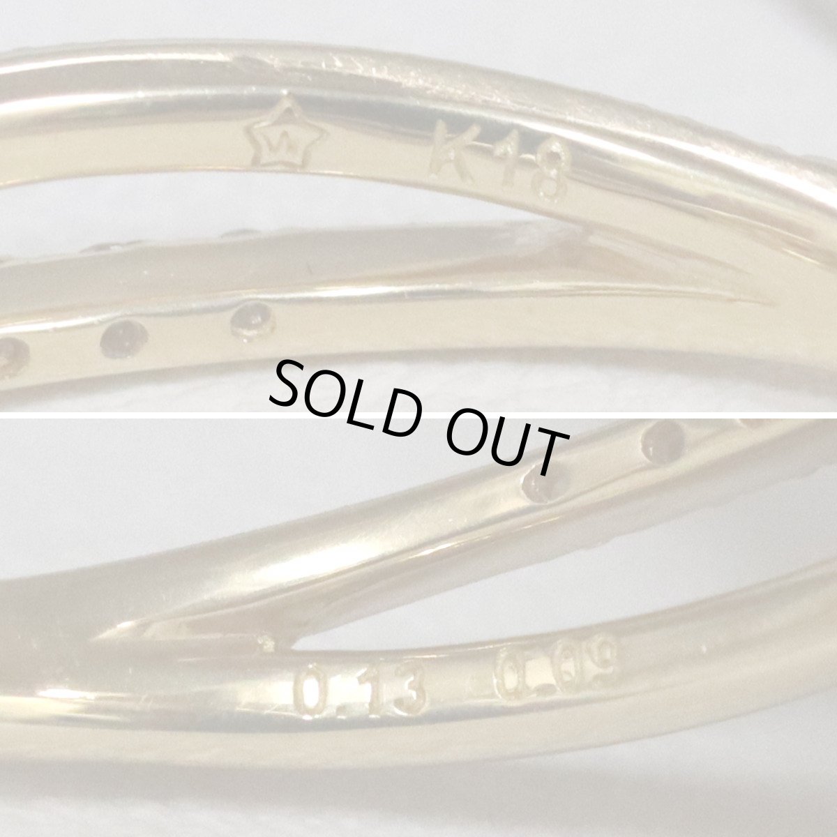 画像8: ウィッシュアポンアスター K18ダイヤモンドリング D0.13 D0.09 #11 (8)