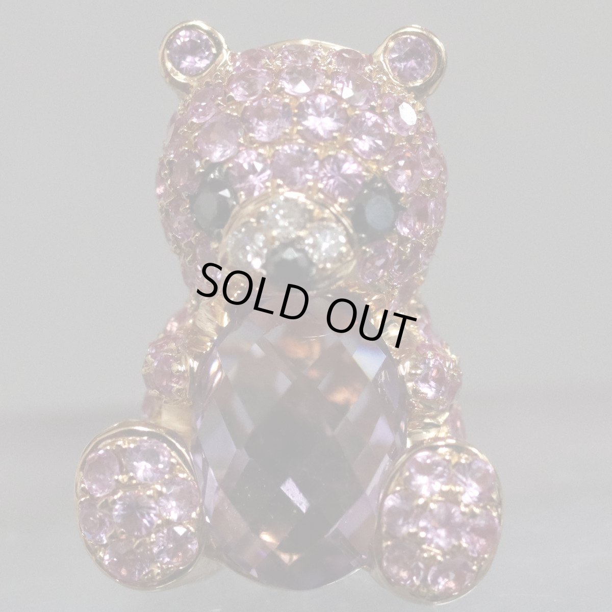 画像2: K18PGサファイアダイヤモンドペンダントトップ PrS1.43 PkS1.14 BkD0.05 D0.03 3.0g (2)