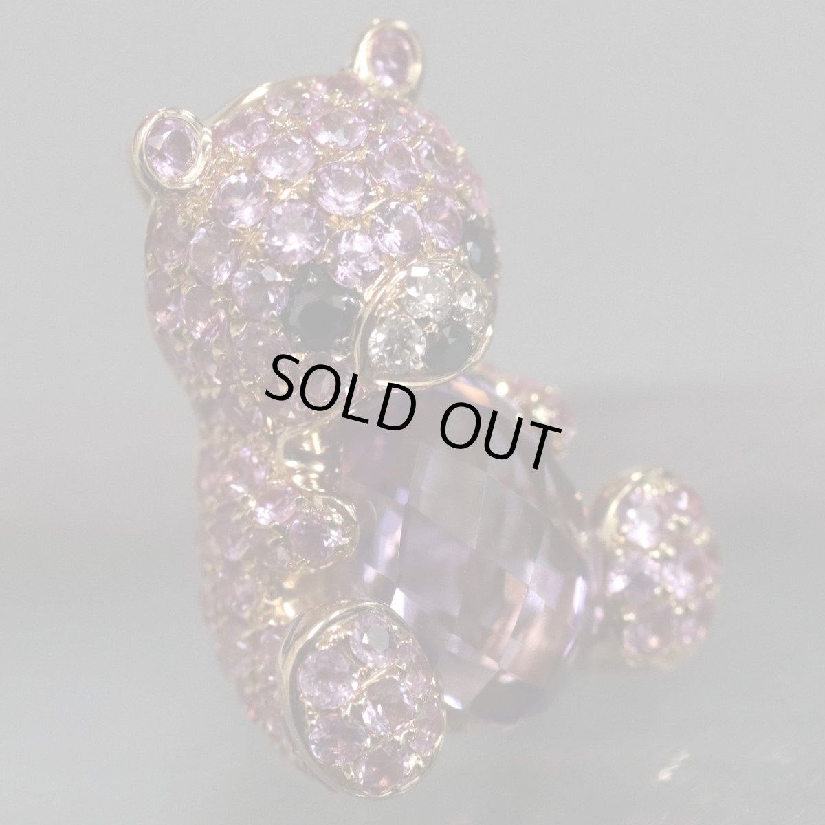 画像3: K18PGサファイアダイヤモンドペンダントトップ PrS1.43 PkS1.14 BkD0.05 D0.03 3.0g (3)