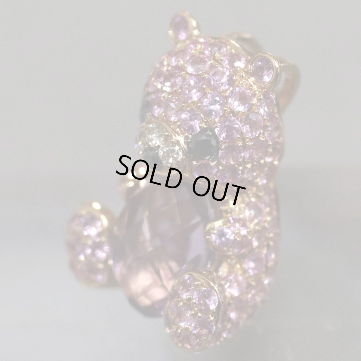 画像4: K18PGサファイアダイヤモンドペンダントトップ PrS1.43 PkS1.14 BkD0.05 D0.03 3.0g (4)