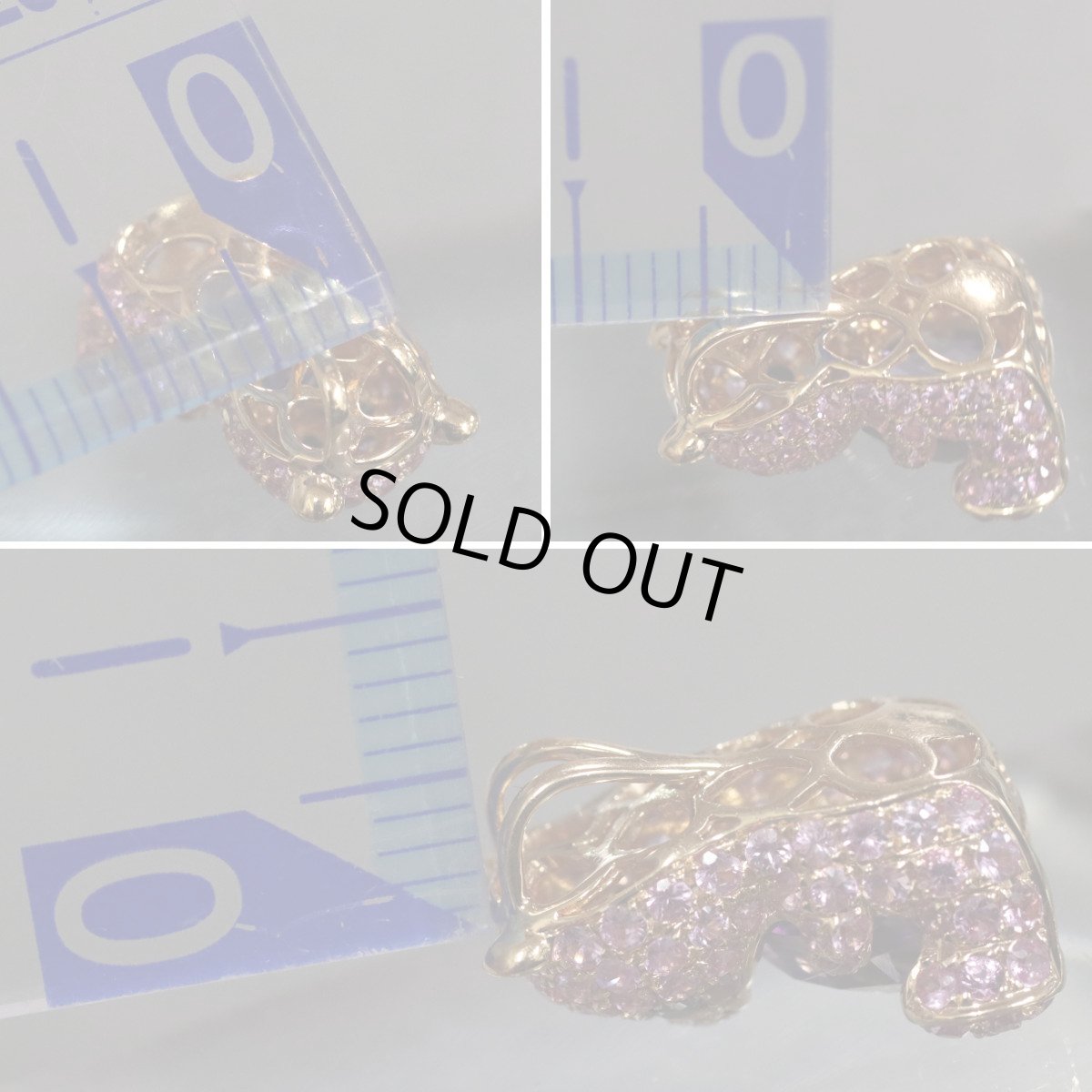 画像7: K18PGサファイアダイヤモンドペンダントトップ PrS1.43 PkS1.14 BkD0.05 D0.03 3.0g (7)