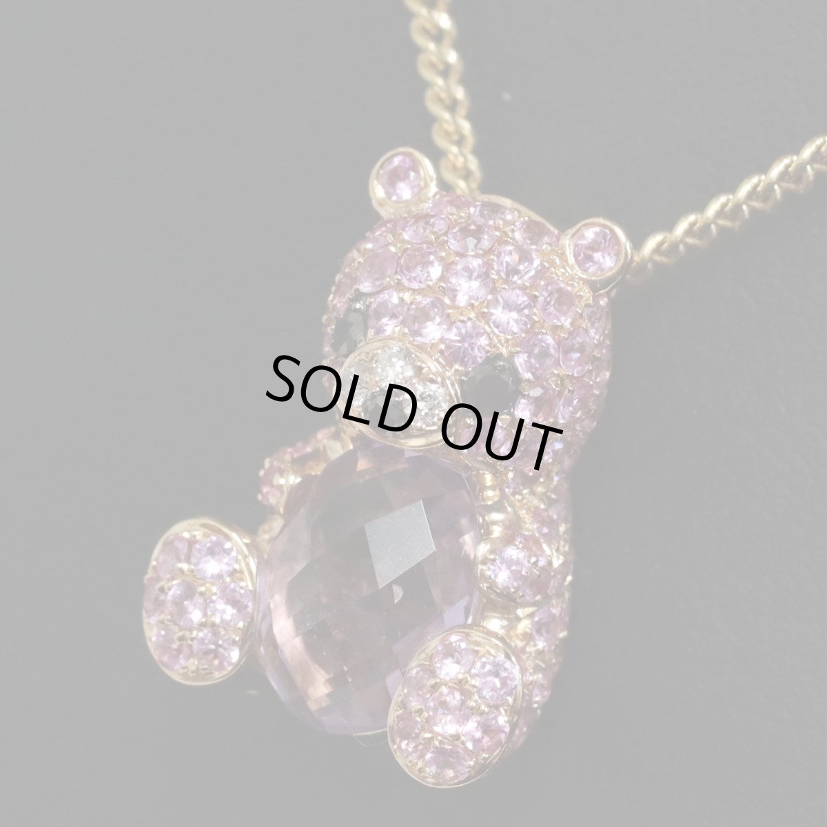 画像9: K18PGサファイアダイヤモンドペンダントトップ PrS1.43 PkS1.14 BkD0.05 D0.03 3.0g (9)