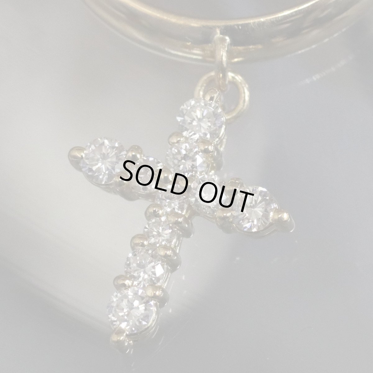 画像3: K18ダイヤモンドリング 十字架モチーフ D0.32 4.0g #8 イエローゴールド (3)