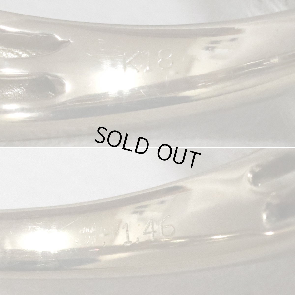 画像7: K18ダイヤモンドリング D1.46 4.6g #15 イエローゴールド (7)