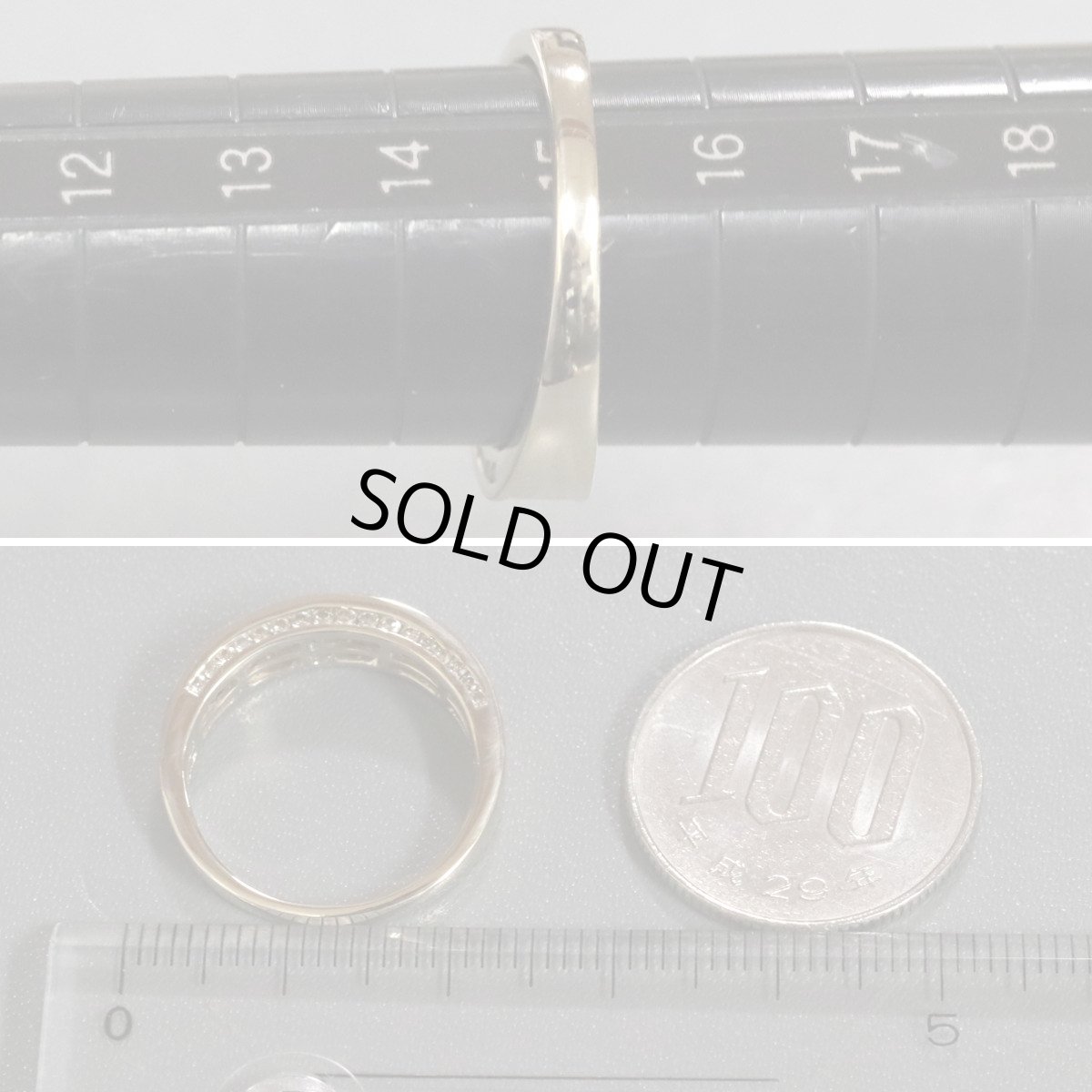 画像8: K18ダイヤモンドリング D1.46 4.6g #15 イエローゴールド (8)