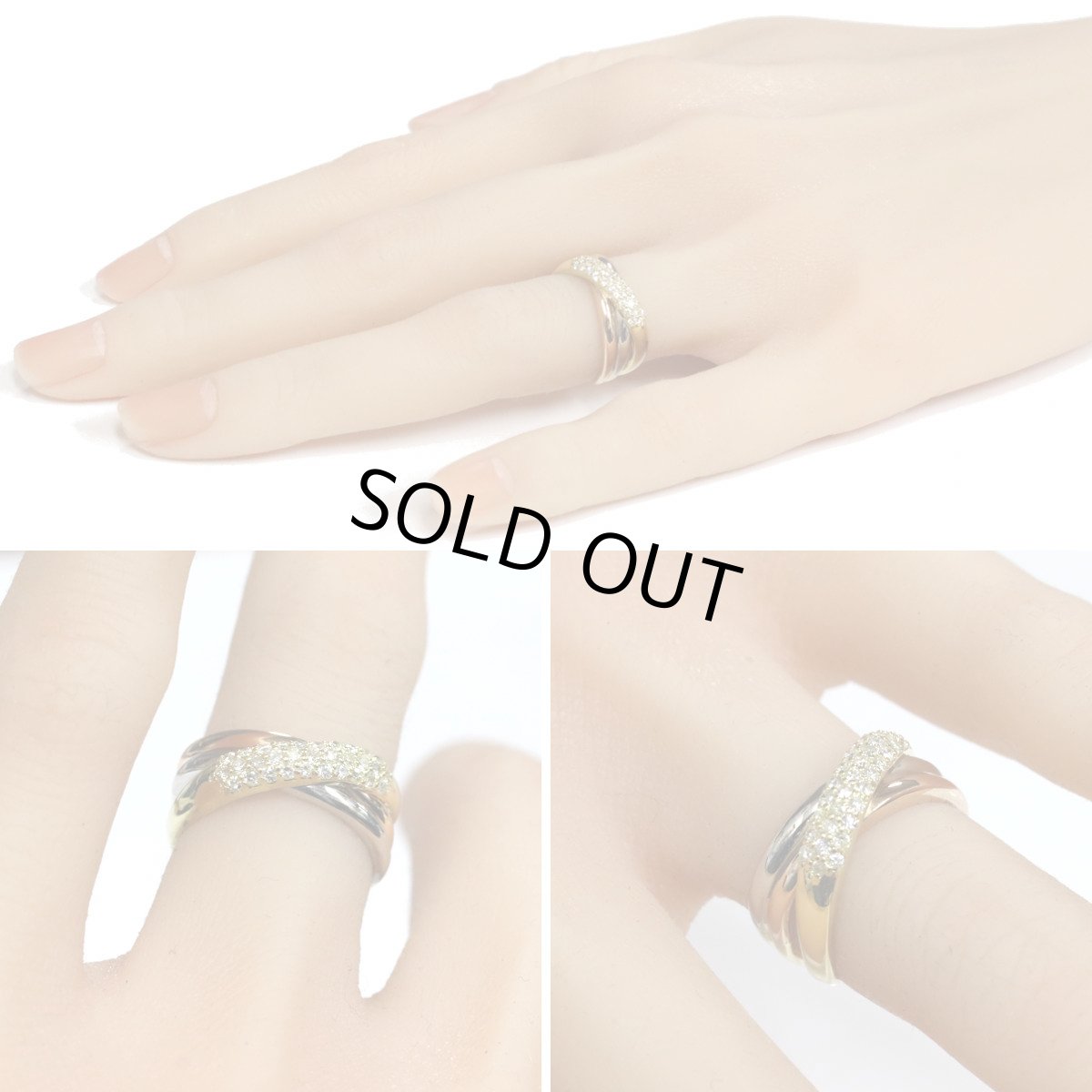 画像10: K18/K18PG/Pt900ダイヤモンドリング D0.31 5.1g #8 イエローゴールド ピンクゴールド プラチナ (10)