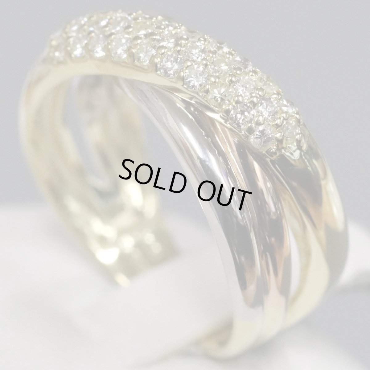 画像2: K18/K18PG/Pt900ダイヤモンドリング D0.31 5.1g #8 イエローゴールド ピンクゴールド プラチナ (2)