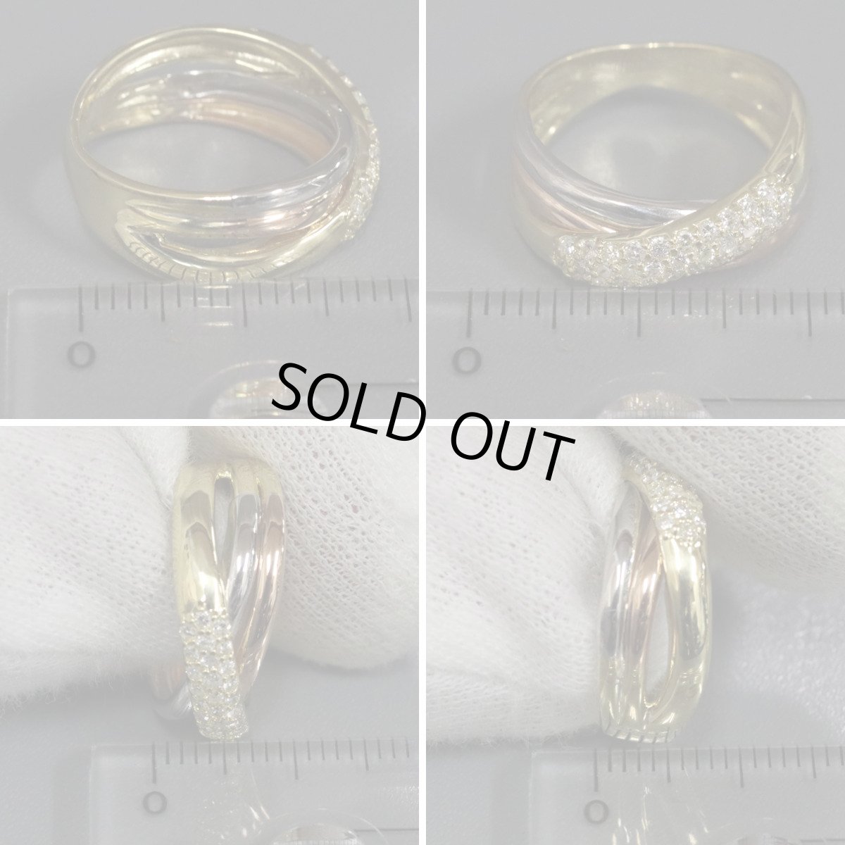 画像9: K18/K18PG/Pt900ダイヤモンドリング D0.31 5.1g #8 イエローゴールド ピンクゴールド プラチナ (9)