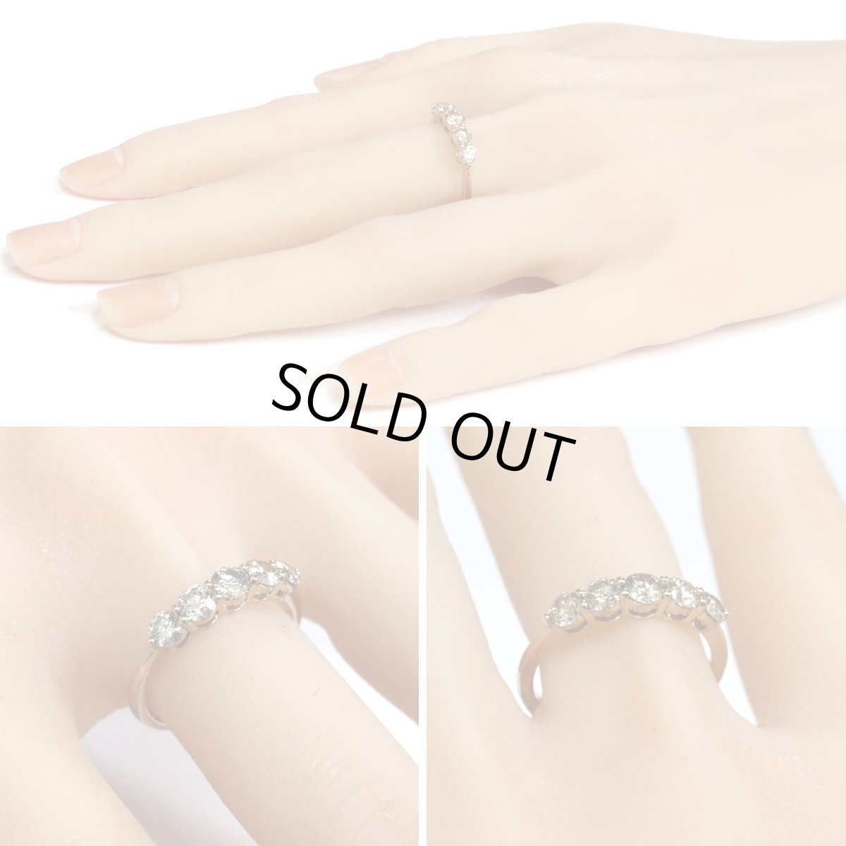 画像10: K18PGダイヤモンドリング D1.00 #17 3.2g ピンクゴールド (10)