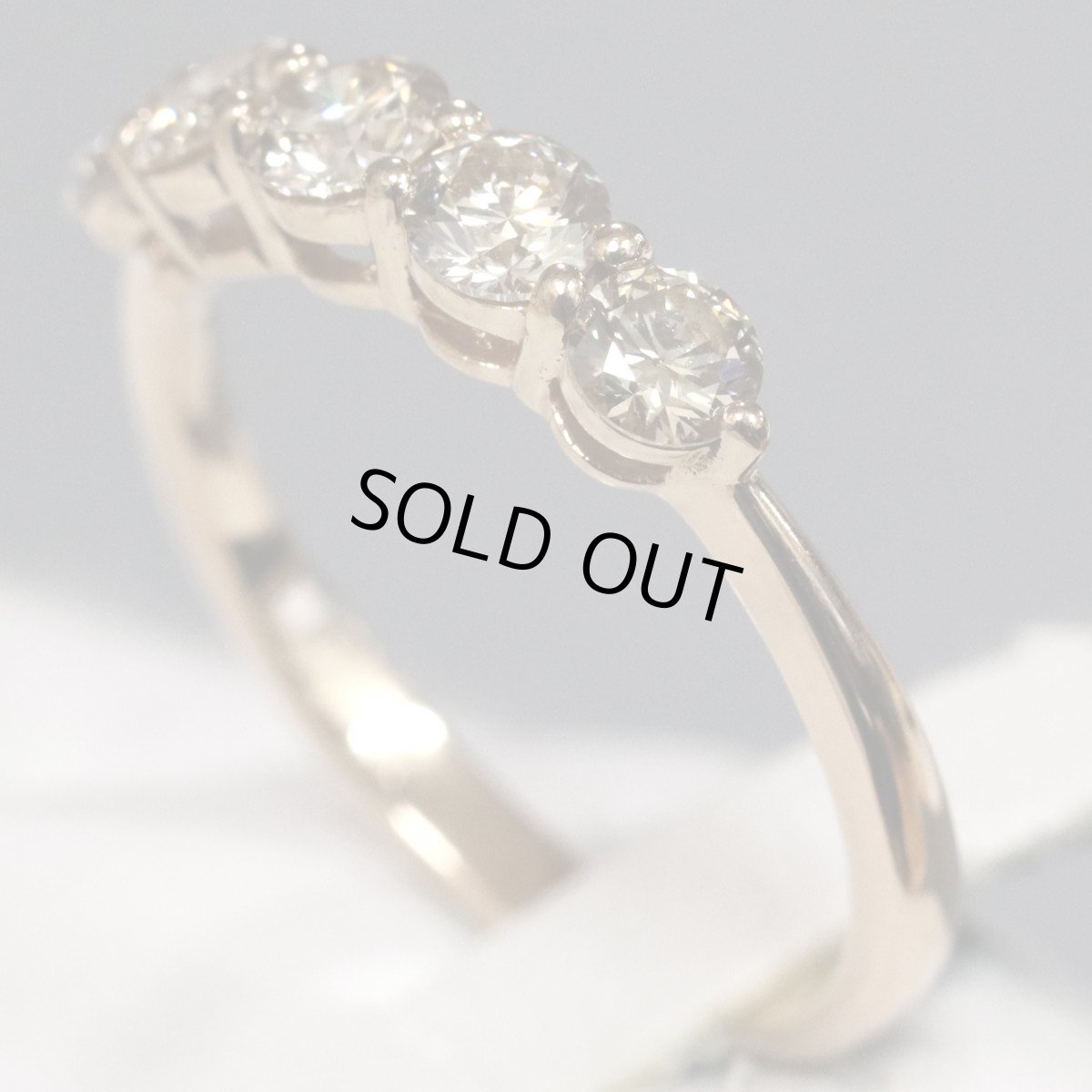 画像2: K18PGダイヤモンドリング D1.00 #17 3.2g ピンクゴールド (2)