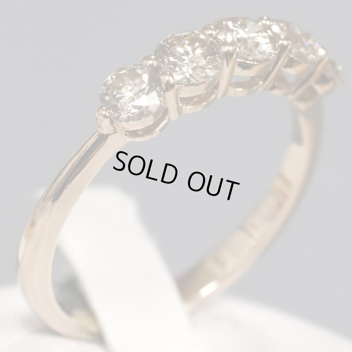 画像3: K18PGダイヤモンドリング D1.00 #17 3.2g ピンクゴールド (3)